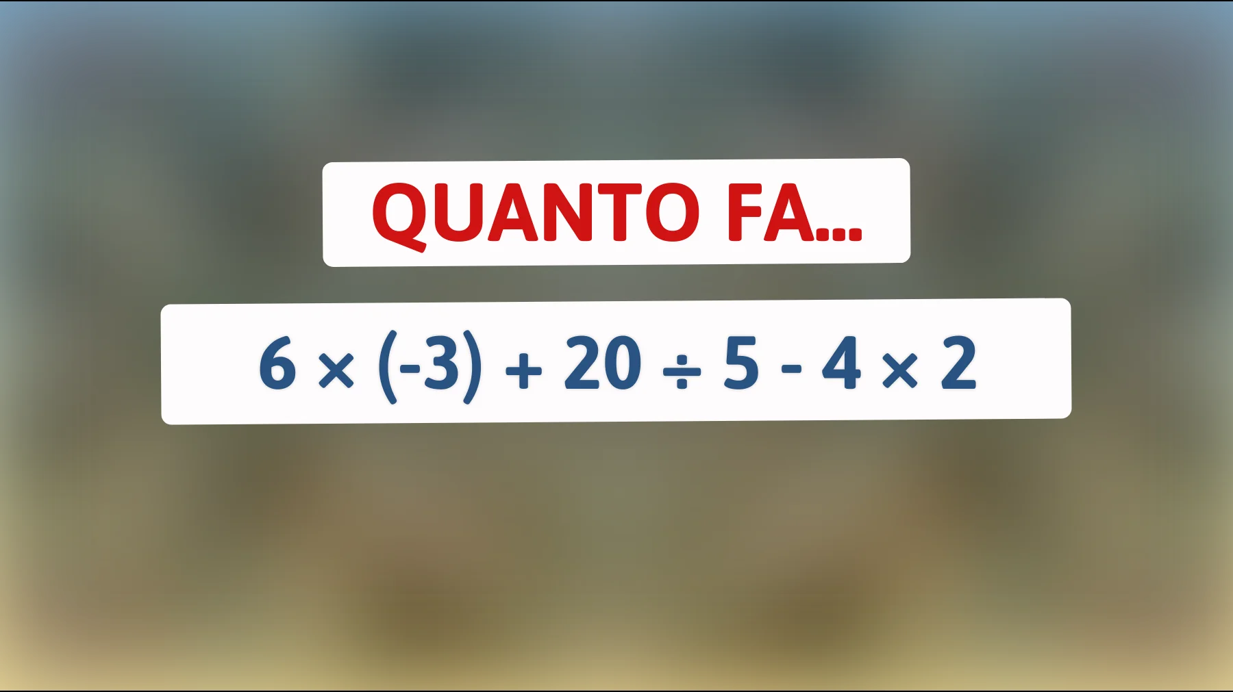 Solo i più svegli risolvono questo calcolo senza sbagliare: tu ci riesci?"